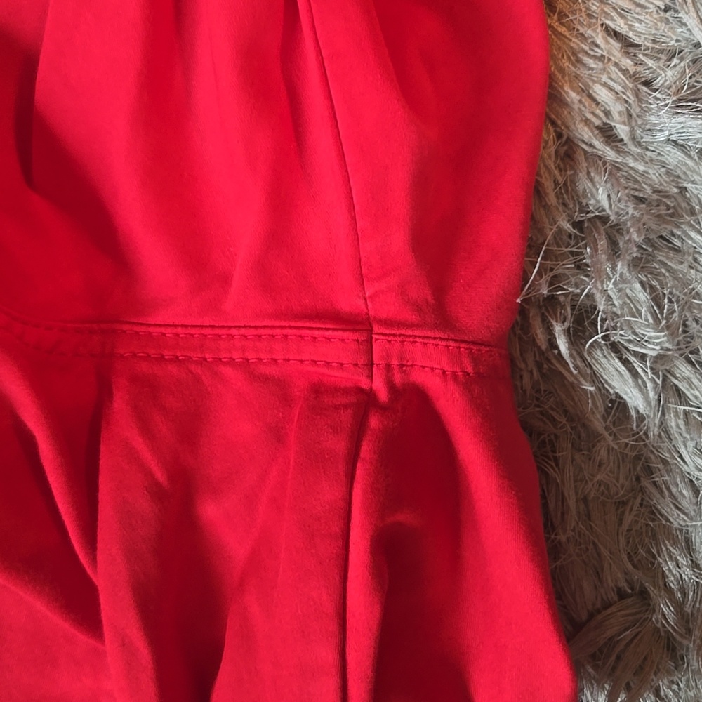 Calvin Klein Red Pants with Zipper Detail - Picture 14 of 16